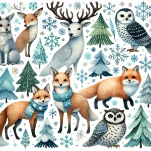 Winter Forest Animals